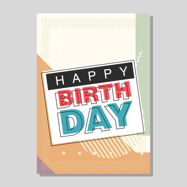 Happy birthday flyer and brochure cover template vector 13