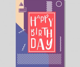Happy birthday flyer and brochure cover template vector 14