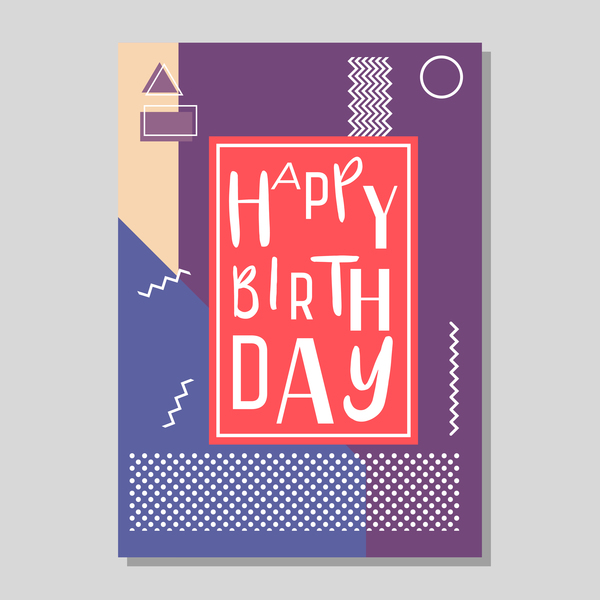 Happy birthday flyer and brochure cover template vector 14