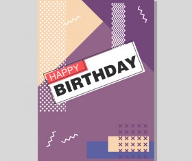 Happy birthday flyer and brochure cover template vector 15