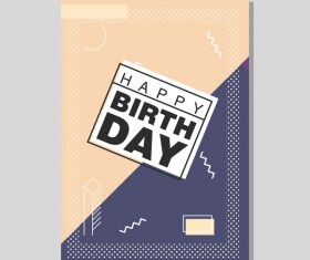 Happy birthday flyer and brochure cover template vector 16