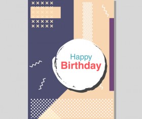 Happy birthday flyer and brochure cover template vector 17
