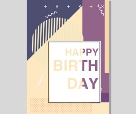 Happy birthday flyer and brochure cover template vector 18