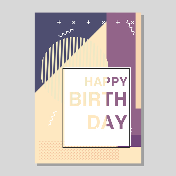 Happy birthday flyer and brochure cover template vector 18