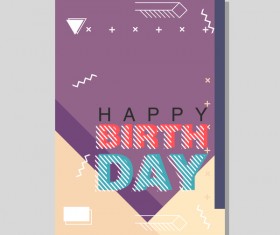 Happy birthday flyer and brochure cover template vector 19