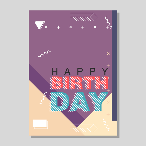 Happy birthday flyer and brochure cover template vector 19