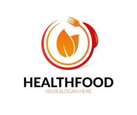 Health food logo vector