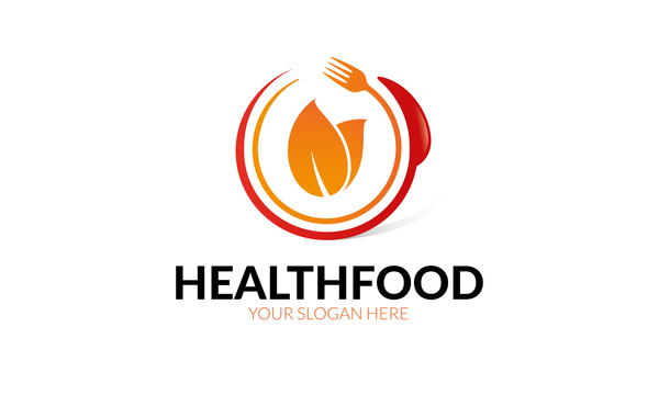 Health food logo vector