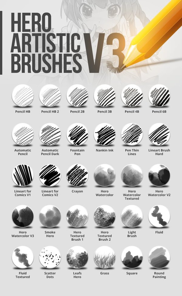 Hero Artistic Photoshop Brushes