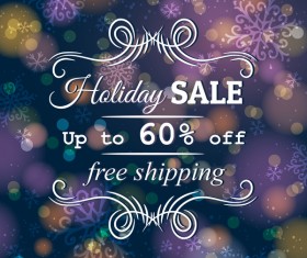 Holiday discount sale background vector