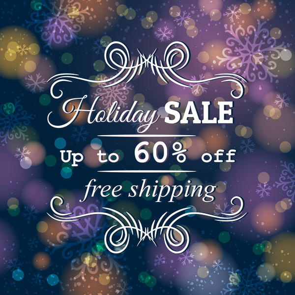 Holiday discount sale background vector