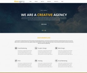 Idea agency portfolio web Psd Template