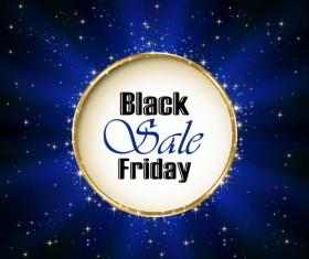 Inscription Black Friday Sale on blue background vector