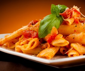 Italian ketchup noodles Stock Photo