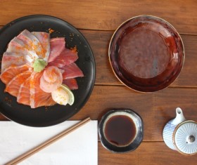 Japanese tuna dishes Stock Photo