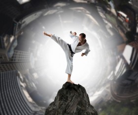 Karate art photo Stock Photo