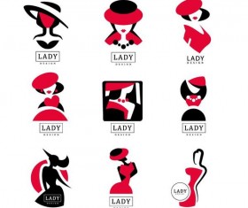 Lady logos design vector