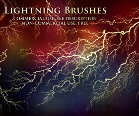 Lightning and Electricity Photoshop Brushes