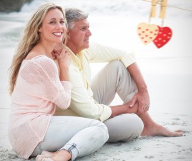 Lovers with hearts Stock Photo 04