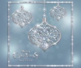 Luxury christmas jewelry decor background vector 01