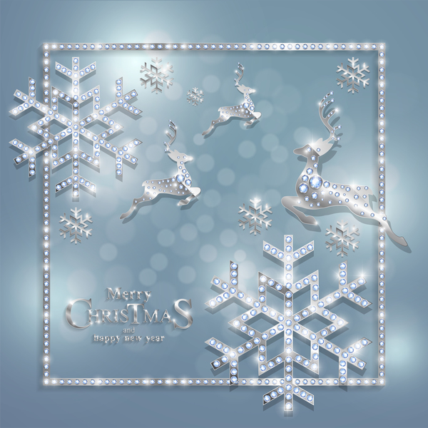 Luxury christmas jewelry decor background vector 03