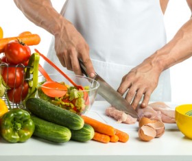 Man cooking in the kitchen Stock Photo