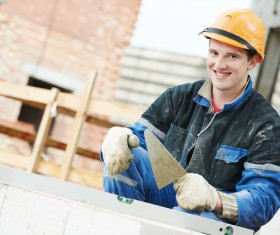 Masonry workers Stock Photo 16