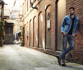 Men wearing jeans clothes Stock Photo 01