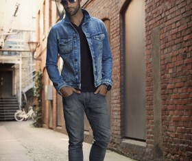 Men wearing jeans clothes Stock Photo 02