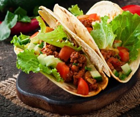 Mexican beef burrito Stock Photo