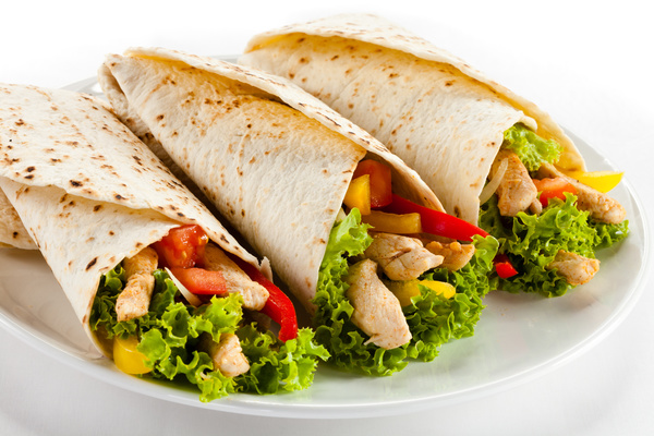 Mexican chicken roll Stock Photo