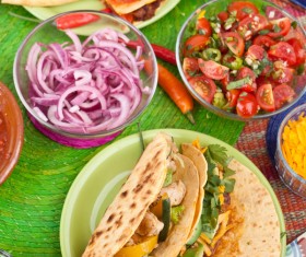 Mexican chicken vegetable rolls Stock Photo