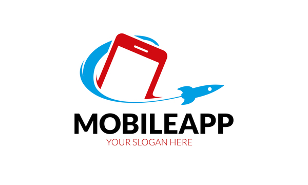 Mobile app logo vector