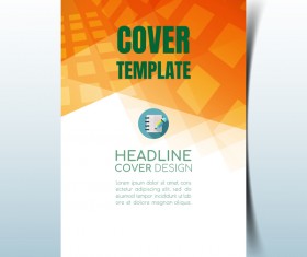 Modern business flyer with brochure cover template vector 01