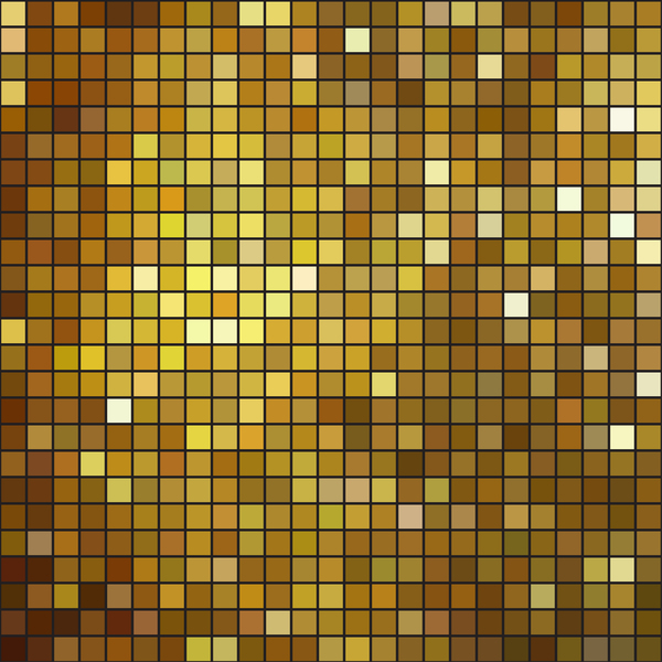 Mosaic golden background vector
