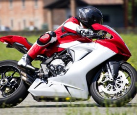 Motorcycle race Stock Photo