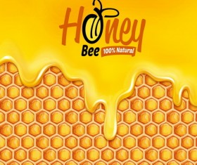 Nature honey vector background 02
