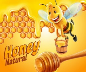 Nature honey vector background 03