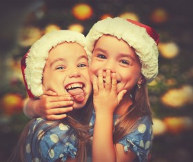 Naughty twin sisters Stock Photo