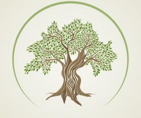Olive Tree vector background