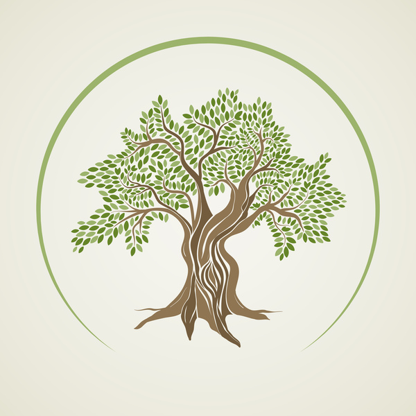 Olive Tree vector background