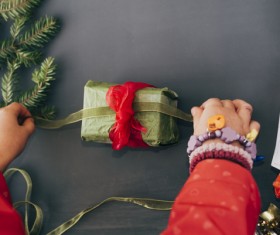 Packaging gift box Stock Photo