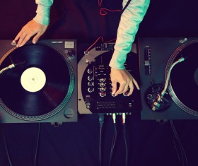 Passion female DJ Stock Photo 04