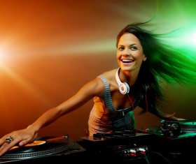 Passion female DJ Stock Photo 05