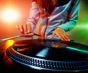 Passion female DJ Stock Photo 07