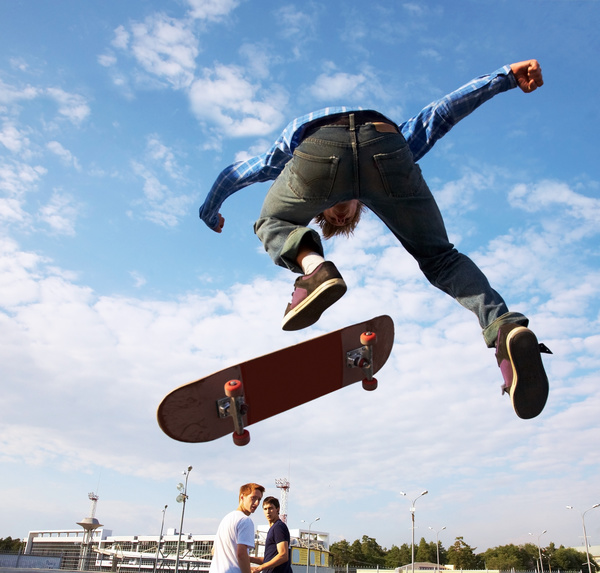 Play Skateboard Stock Photo 03