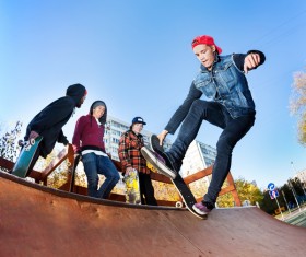 Play Skateboard Stock Photo 04
