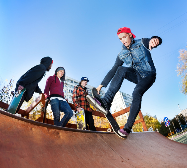 Play Skateboard Stock Photo 04