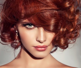 Pretty girl hairstyle Stock Photo 01