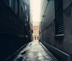 Quiet city alley Stock Photo
